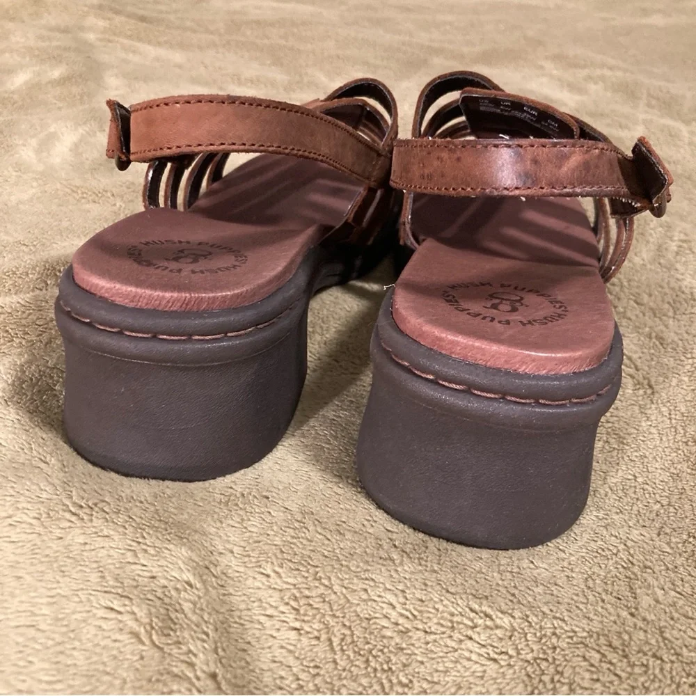 NIB Vintage Hush Puppies Leap Leather Sandals 8W - Picture 5 of 12